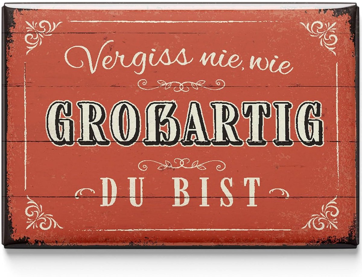 Magneten met grappige teksten 8 x 5,5 cm - Retro ontwerpen - Vrolijke decoratie voor de keuken - ShopVlot