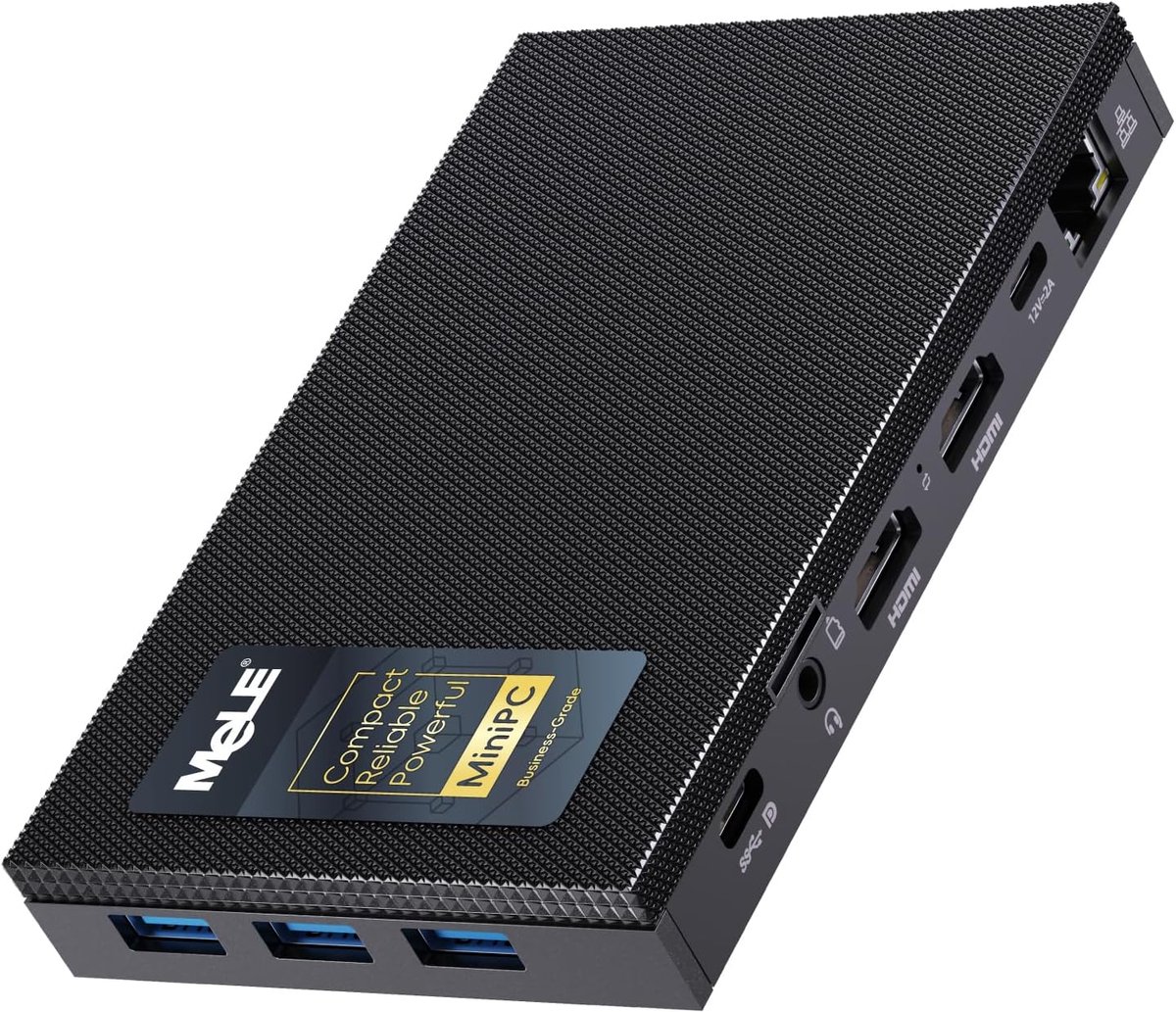 Mini PC N5100 8GB - Fanless en ultradun - Volwaardige USB-C en gigabit-LAN - Ideaal voor thuis en op kantoor - ShopVlot