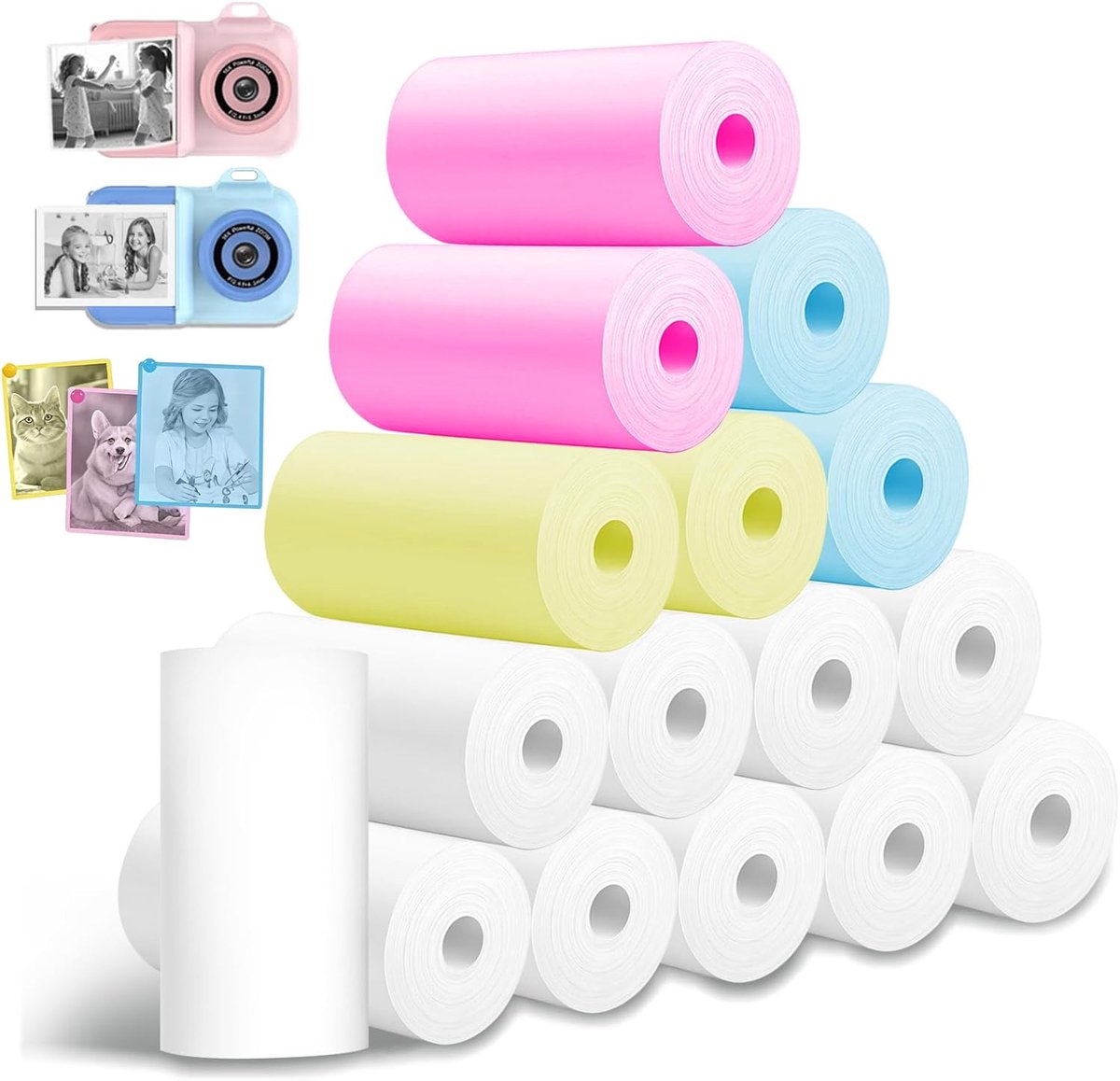 Thermal printerpapier 57 x 25 mm - Zelfklevend - 16 rollen - Ideaal voor kinderen - ShopVlot