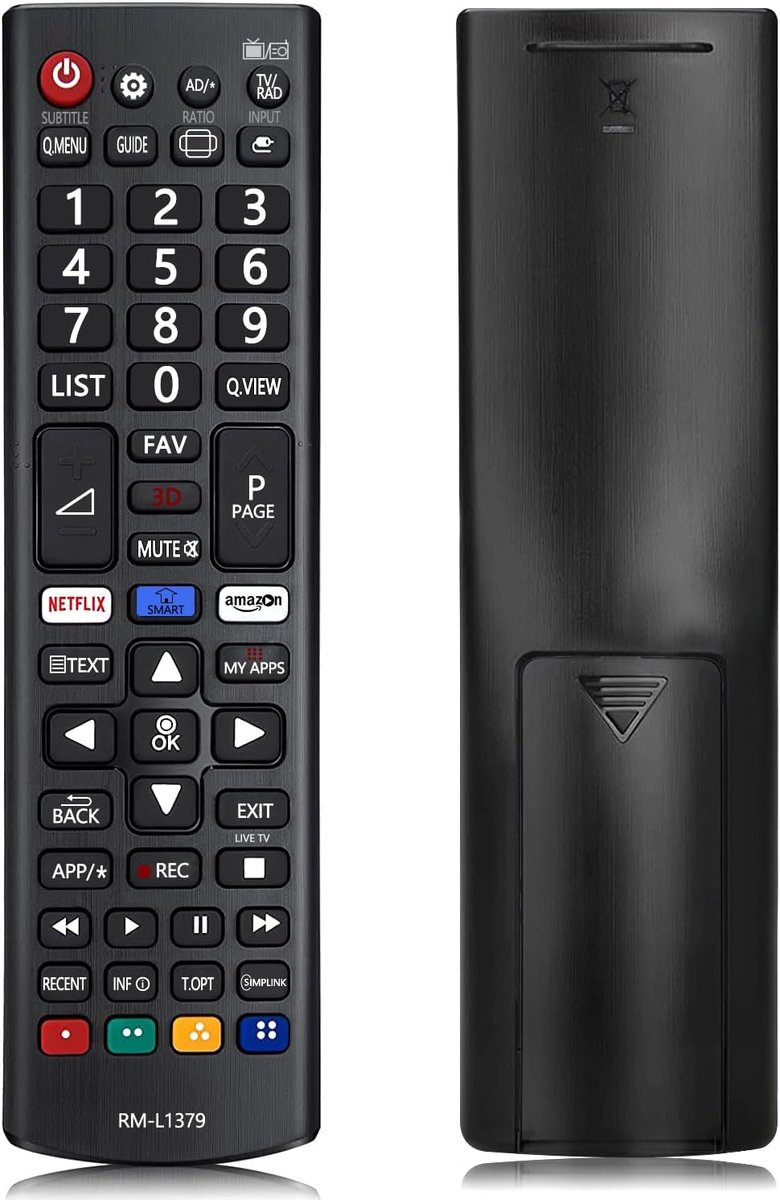 Universele afstandsbediening voor LG Smart TV - RM-L1379 - met Netflix en Amazon knoppen - geen configuratie nodig - ShopVlot