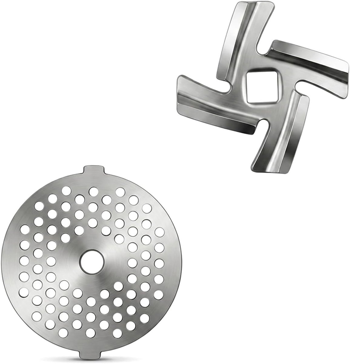 Vleesmolen Mes en Maalplaat 54 mm – RVS Vervangingsonderdelen (3MM)