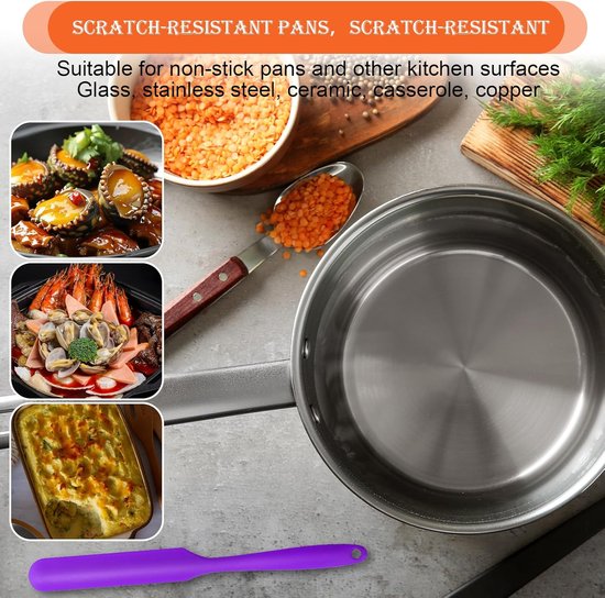 6 Stuks Siliconen Pot Spatel 6 Kleuren Kleine Siliconen Spatels Hittebestendige Cake Cream Boter Spatels met Lange Handvat Non-Stick Keuken Bakken Koken Craft Roeren Menggereedschap 9,45 × 0,79 × 0,7 — afbeelding 4