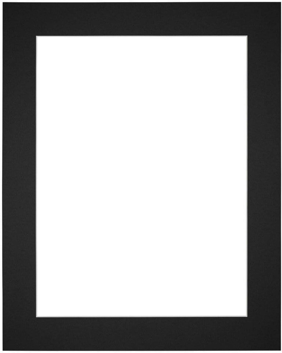 Passe-Partout 50x65cm - Karton Zwart Rand 5cm - Diepte-effect - Verhoog de aandacht voor je afbeelding - SnelShoppen