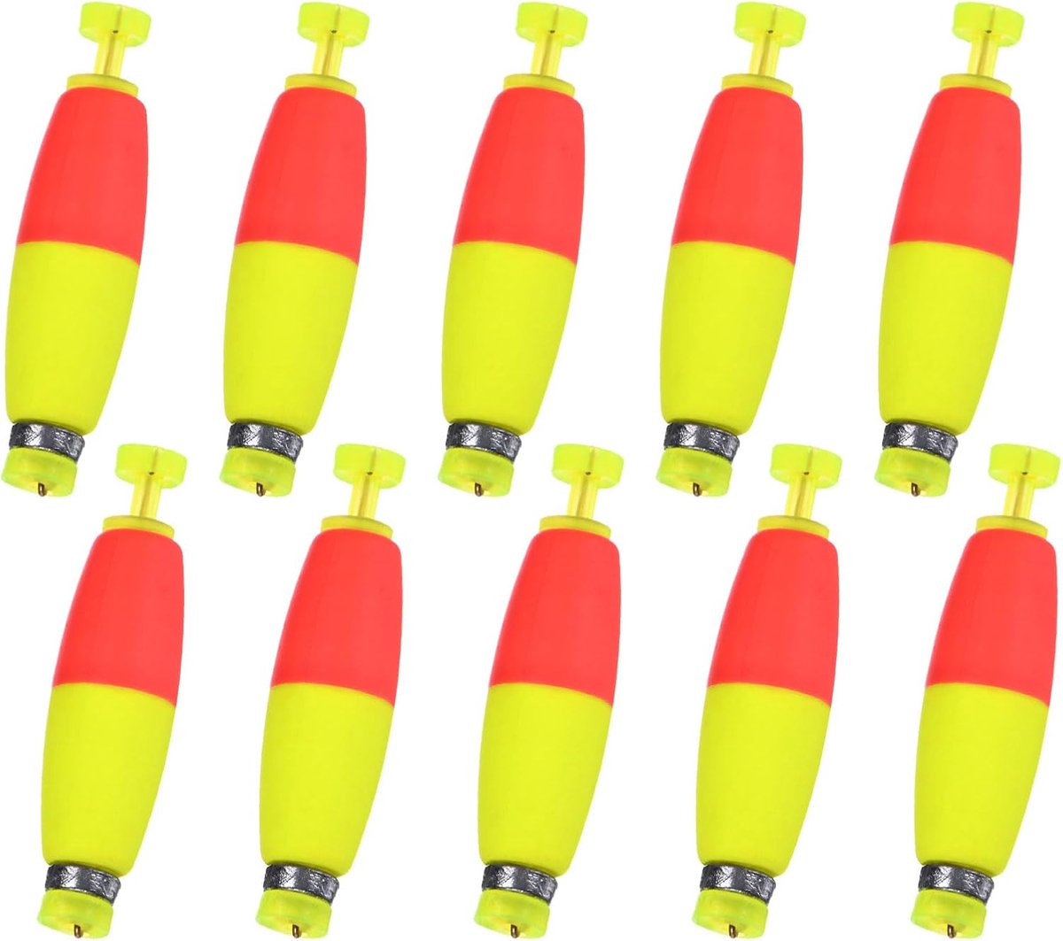 Pack Vissen Bobbers Floats, EVA Foam Gewogen Bobbers, Clip-on Floats Slip Kurken Floaters Sterke Boeien