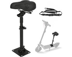 Inklapbare en in hoogte verstelbare stoel voor elektrische step, compatibel met Segway Ninebot F3/E3/E3 Pro, zithoogte 45–65 cm met schokdempende zitting, draagriem en reflecterende strepen