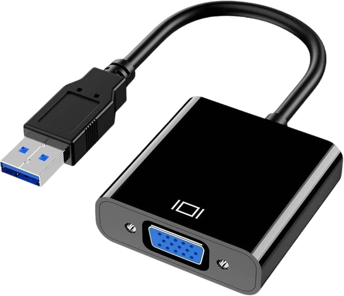 USB 3.0 naar VGA Adapter - Externe Grafische Kaart Converter - Plug & Play - Ideaal voor Kantoorwerk - ShopVlot