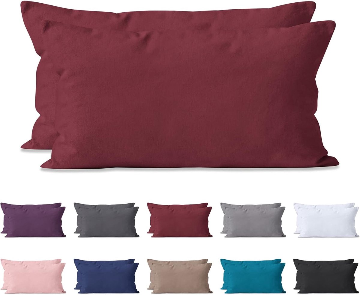 Cushion Covers Set van 2 - 40x80 cm - Microfiber - Zipper - Decoratieve Kussens - ShopVlot