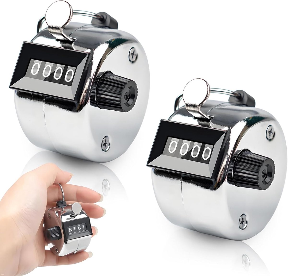 Handteller 4-cijferig - mechanisch - robuust met resetknop - ideaal voor coaching en training - ShopVlot