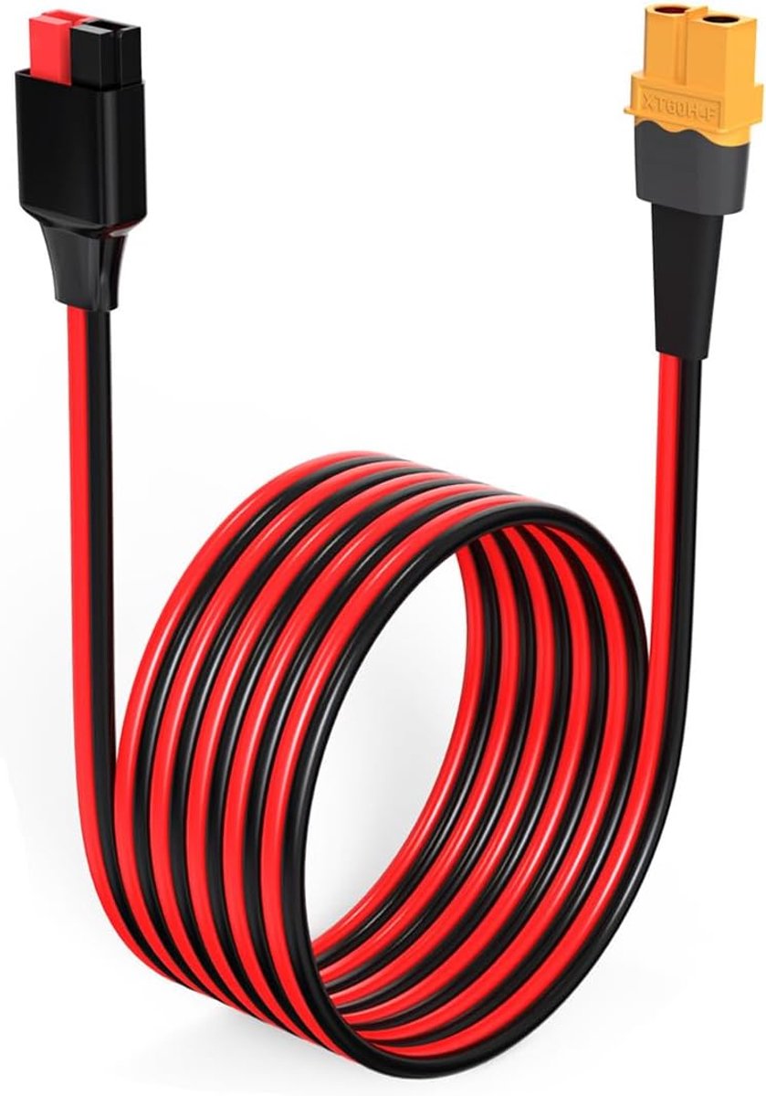 Anderson naar XT60 adapter - 12AWG kabel - 45A plug - ideaal voor zonne-energie toepassingen - ShopVlot