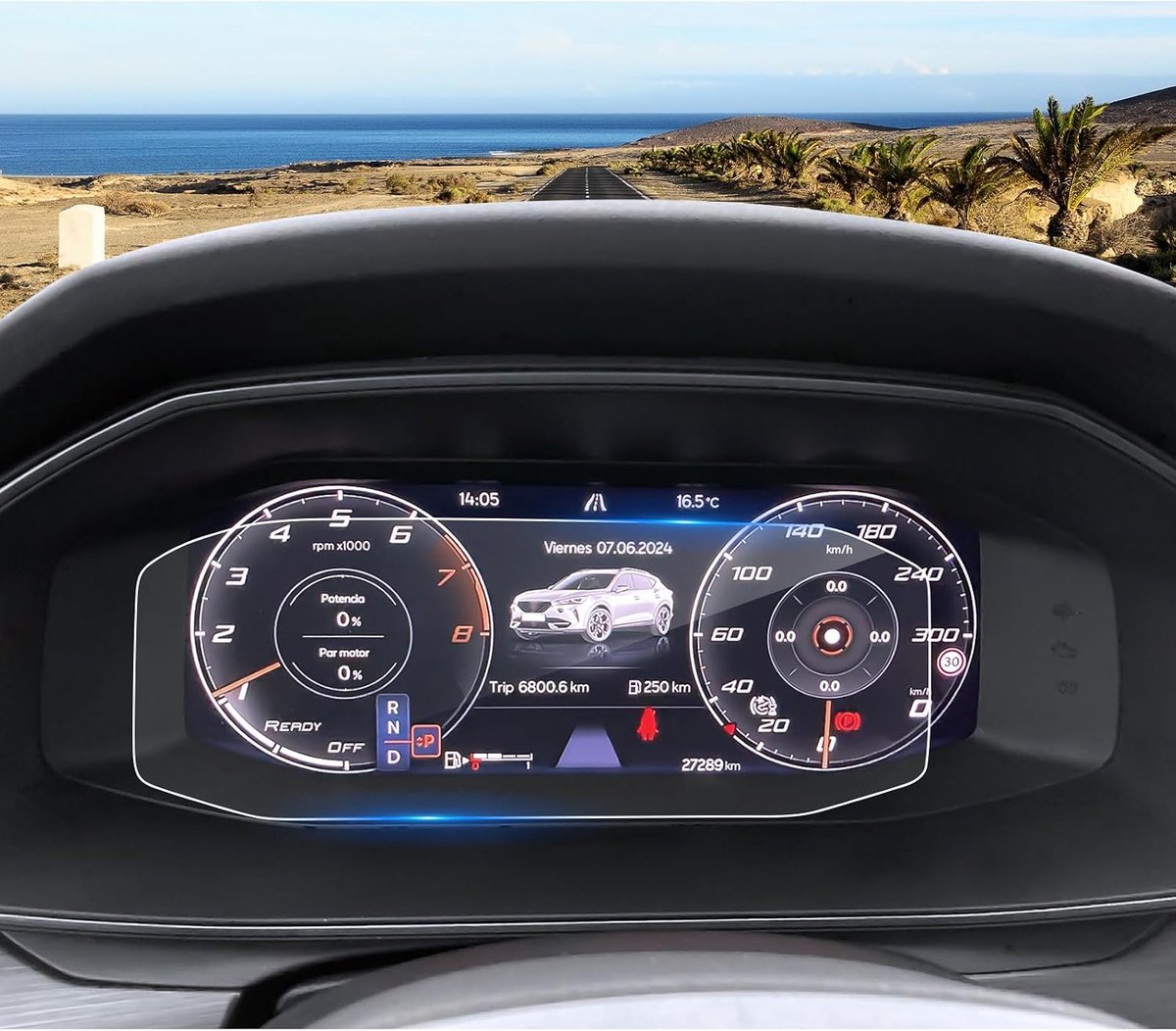 SnelShoppen - Screen Protector voor 10,25 Inch Seat Ateca Arona Ibiza Cupra Leon MK4, Tempered Glass, 9H Krassenbestendig, Dashboardscherm Bescherming