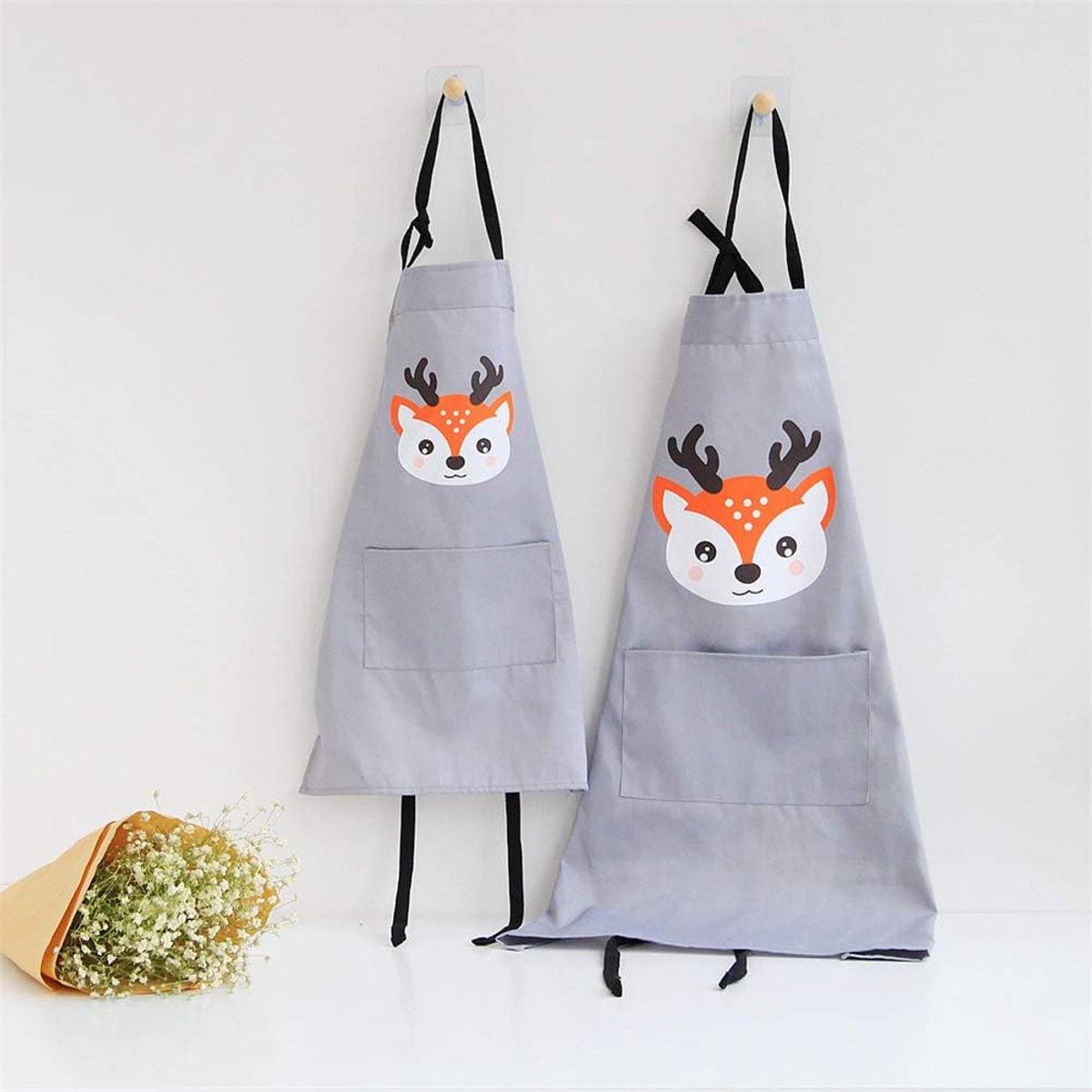 Keuken schort met zak - waterdicht katoen - voor volwassenen en kinderen - perfect voor koken en bakken - ShopVlot