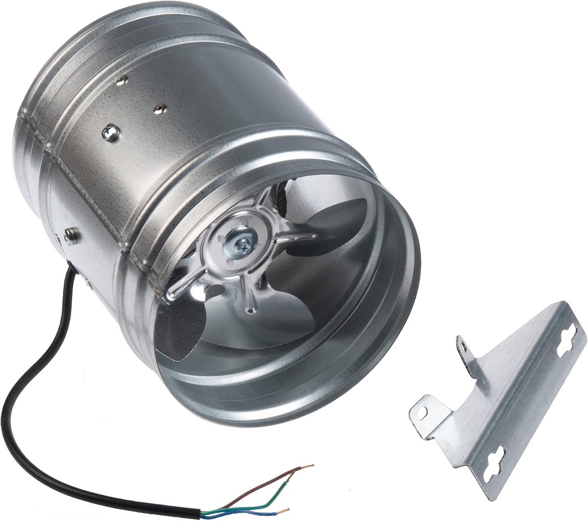 Axiaal ventilator 160mm - metalen behuizing - wand- of plafondmontage - ideaal voor badkamer - ShopVlot