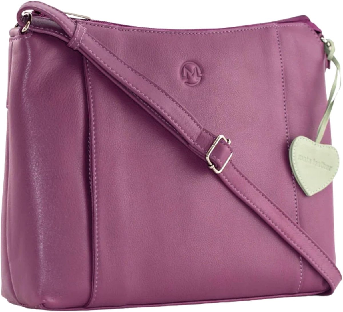 Schoudertas Anishka Slouch 28x22 cm - Echt leer - Verstelbare schouderband - Ruime indeling voor dagelijks gebruik - ShopVlot