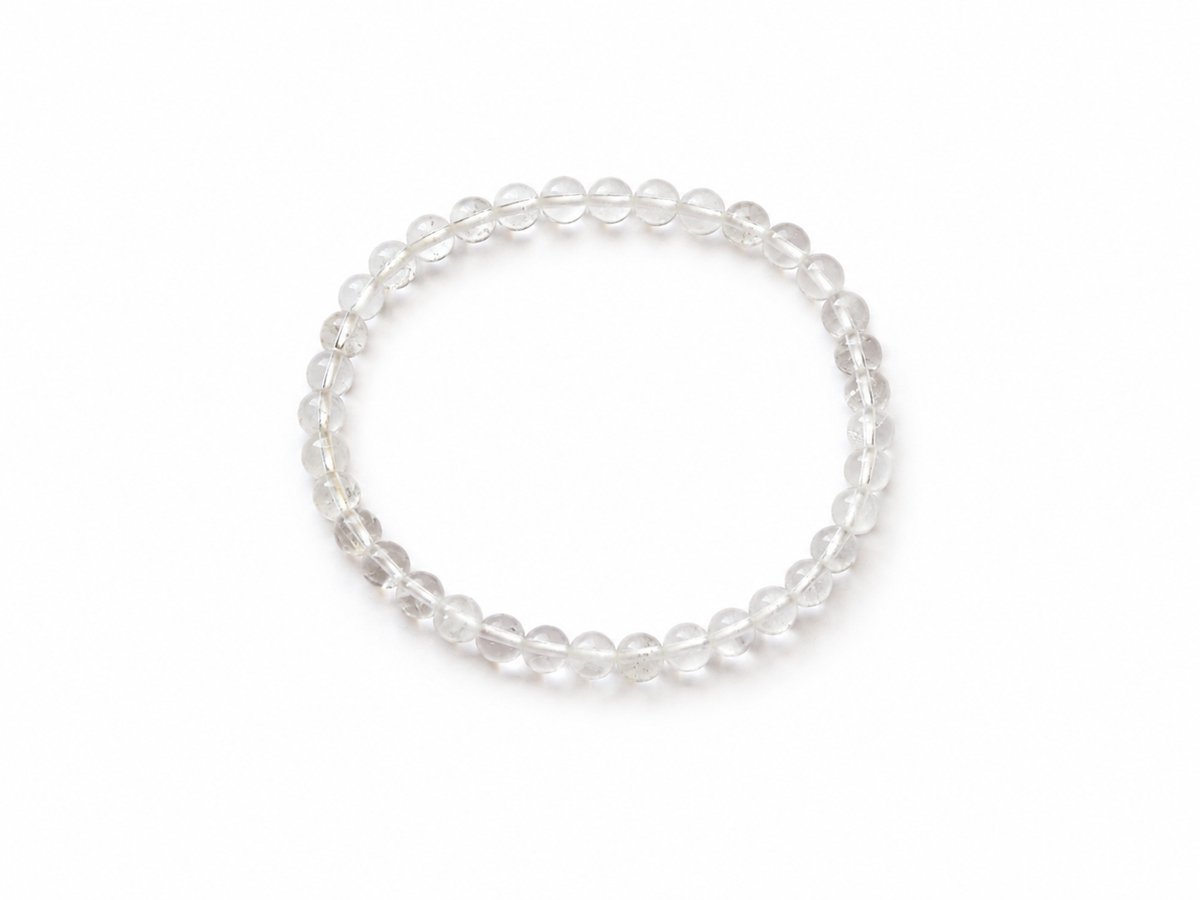 Bergkristal Armband – 6 mm Kralen – Diameter 17 cm – Elastische Edelsteenarmband - Armband - Edelsteen armband - Transparant edelsteen armbad - Bergkristal