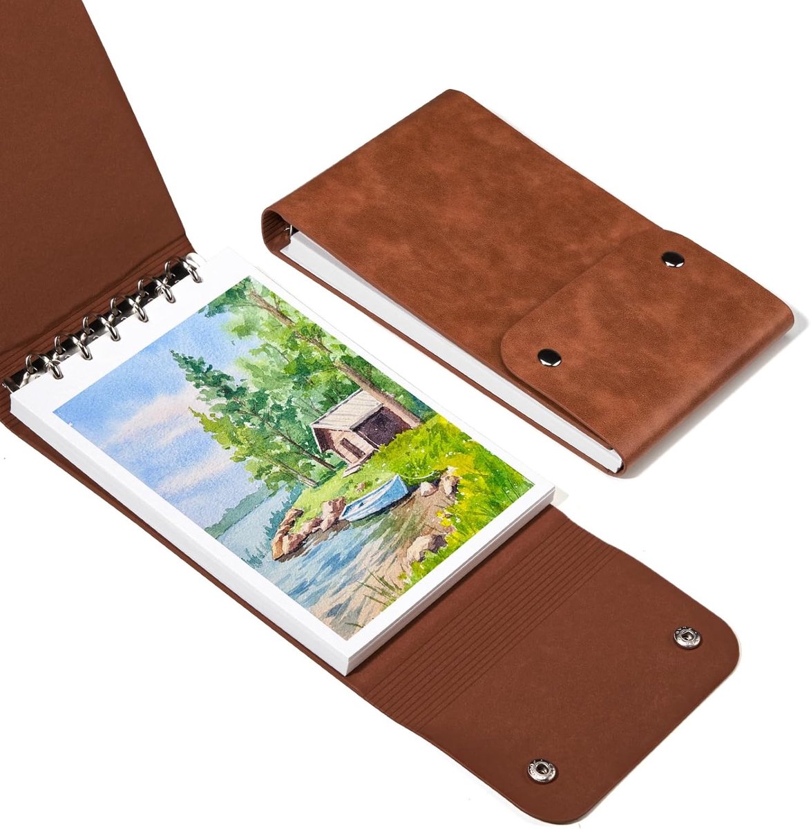 SnelShoppen - Watercolor Sketchbook 300gsm/140lb, 100% Katoen, Cold Pressed, Ringbinder Watercolor Block voor Professionals, Studenten en Volwassenen,