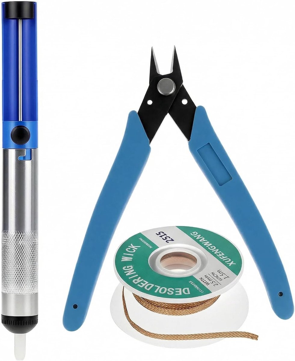 Toolset voor soldeer verwijderen - 3-delige set - hoogwaardig staal - ideaal voor DIY elektronica - SnelShoppen