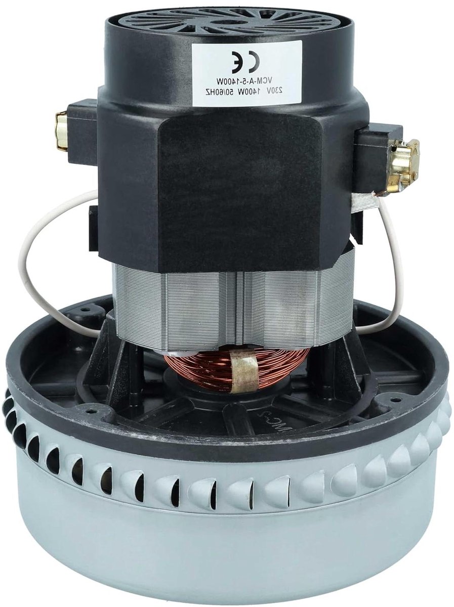 Stofzuigermotor - Reservemotor Motoronderdeel - Stofzuiger Reparatie - Krachtige 1400W Motor - Diameter 145 cm - Zwart/Grijs