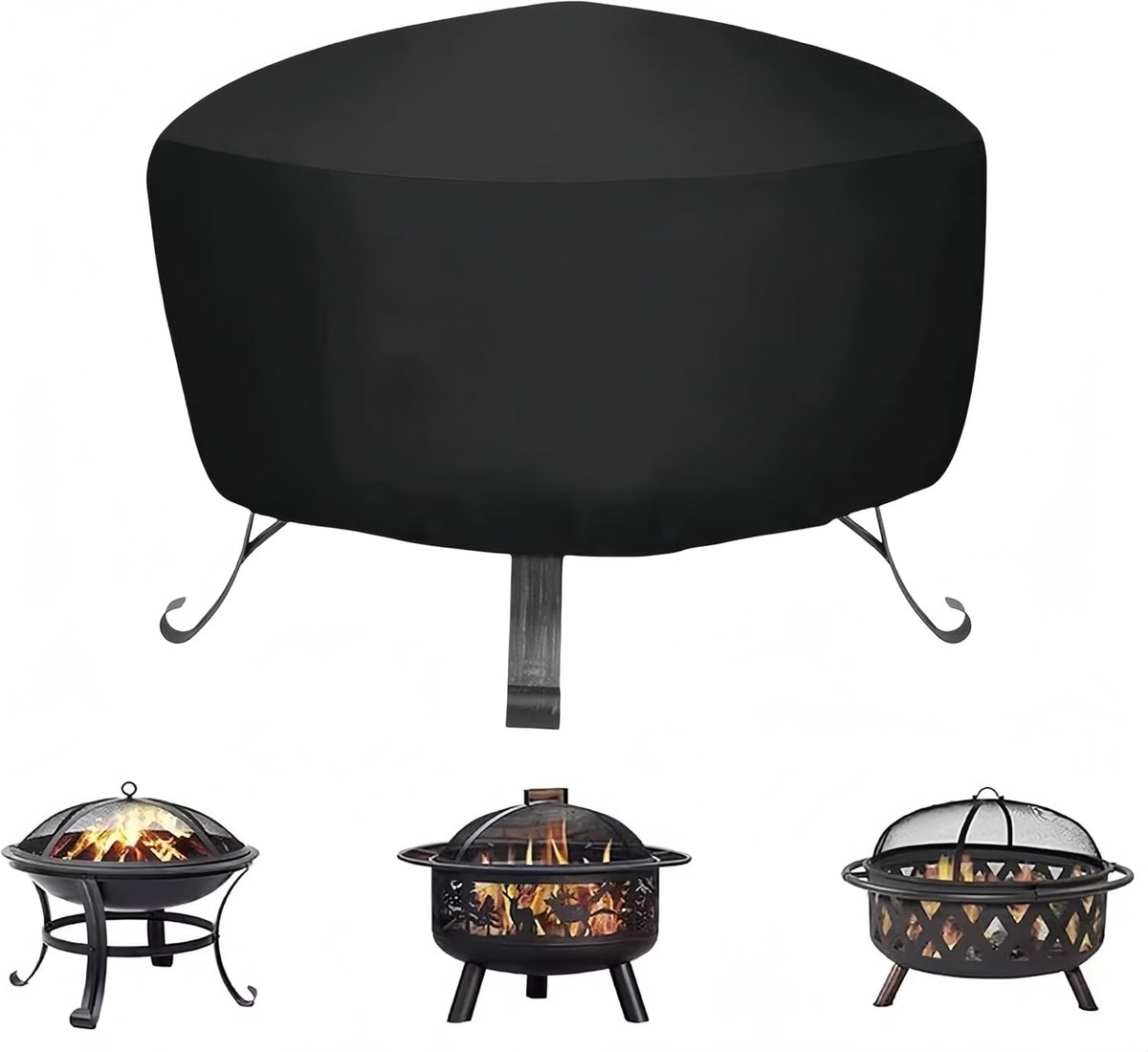 Fire Basket Cover 80x80x65cm - waterdicht Oxford stof - UV-bescherming - beschermt je vuurkorf - SnelShoppen
