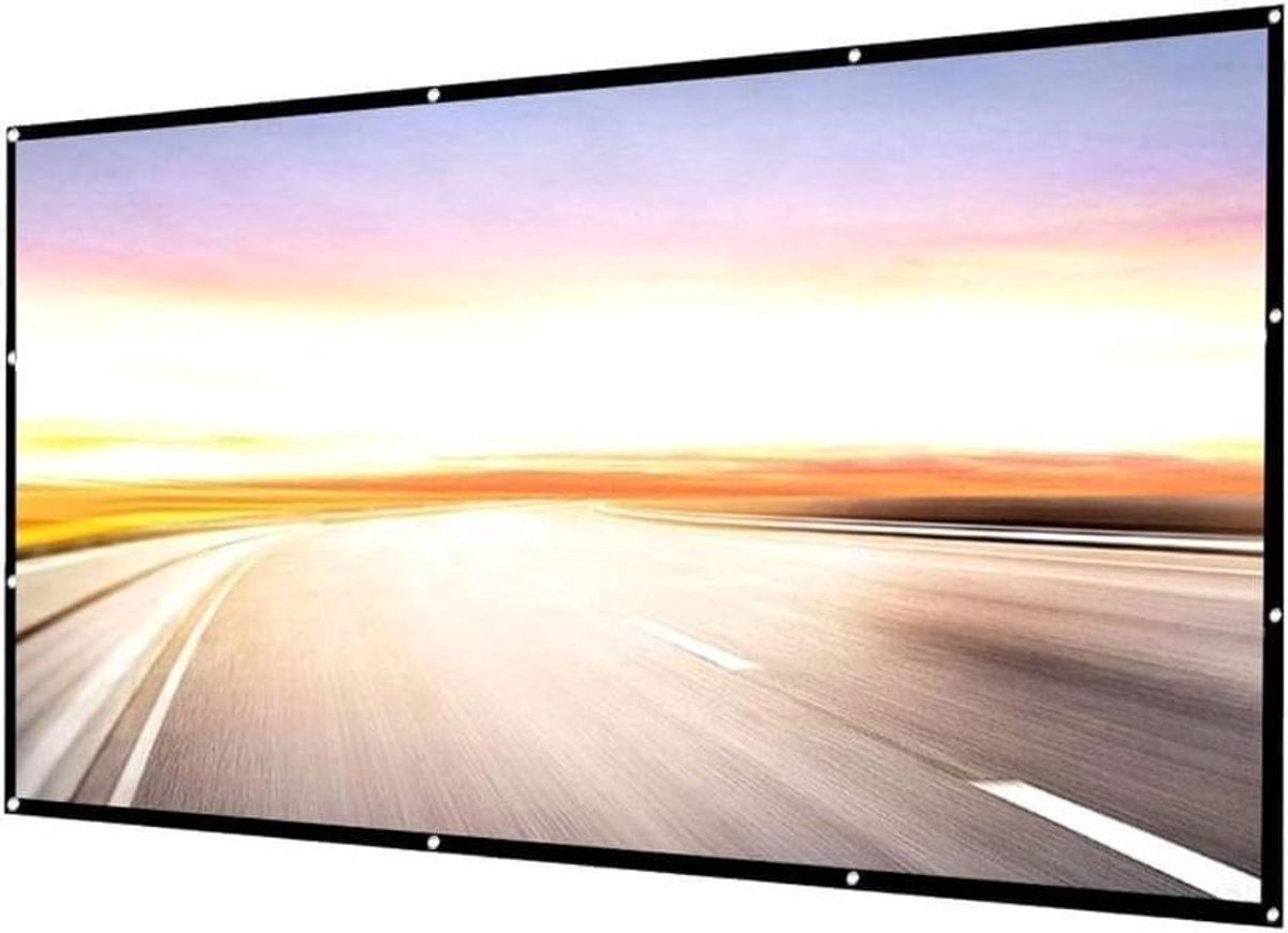 Projectiescherm - Beamer Scherm - Thuisbioscoop - Opvouwbaar Anti-kreuk - 150 Inch 16:9 - Wit