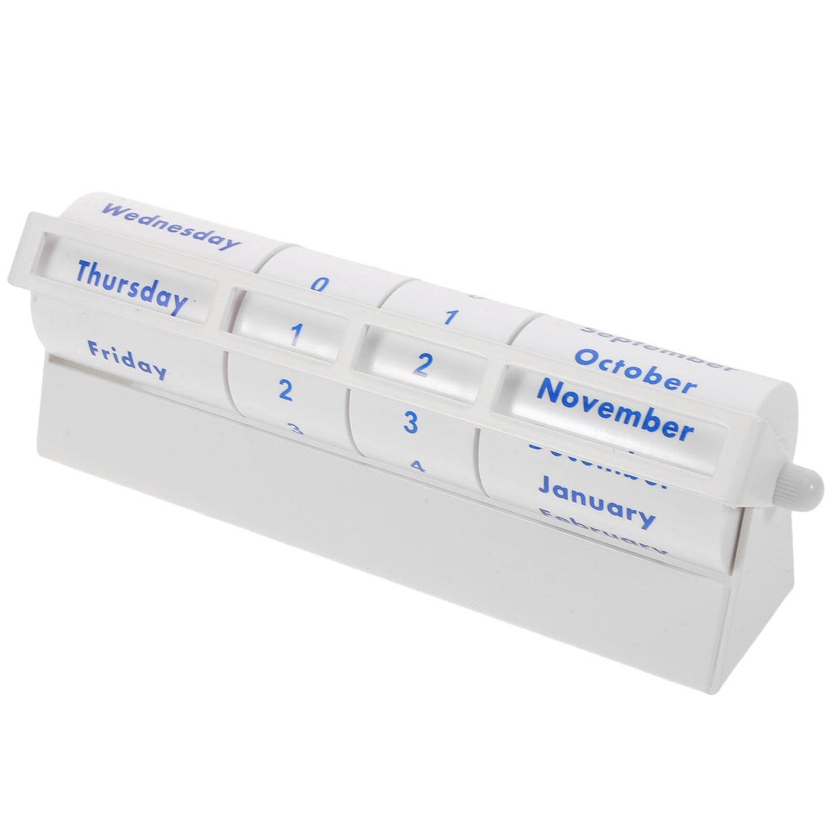 Metalen kalender - draaibare eeuwigdurende kalender hoogwaardig metaal bureauornament decoratief rolmodel voor kantoor en studieplek