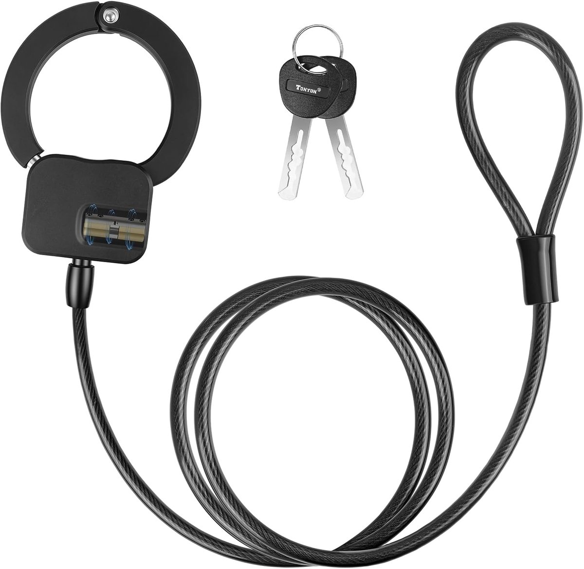 E-scooterslot 12 mm dik - handboeienslot met rubberen coating - krasbescherming - veilig opbergen - SnelShoppen