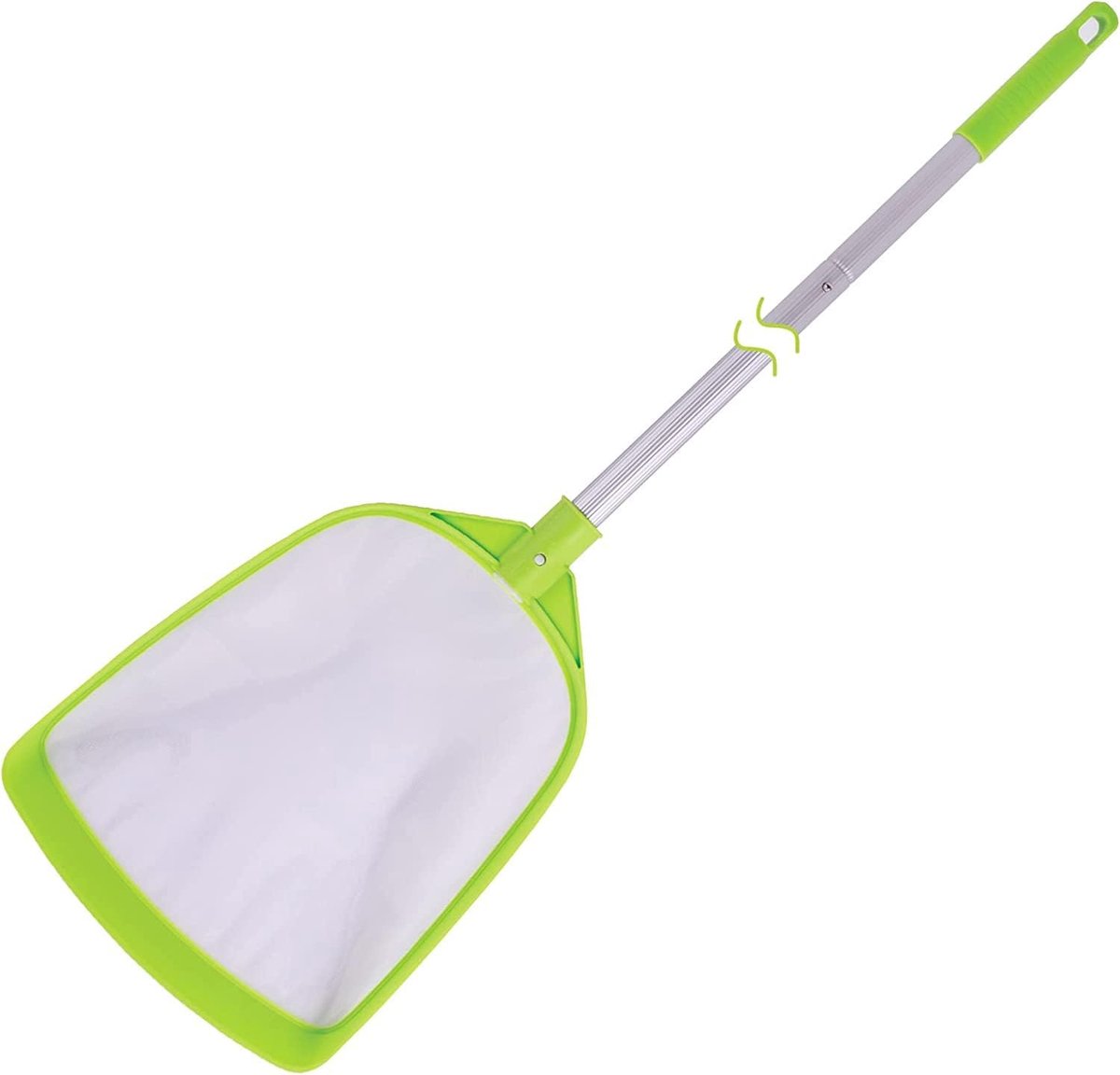 SnelShoppen - Landing Net Swimming Pool Skimmer, Ultra Fine Net met 142 cm Lange Corrugated Aluminium Tube voor Effectieve Pool Cleaning