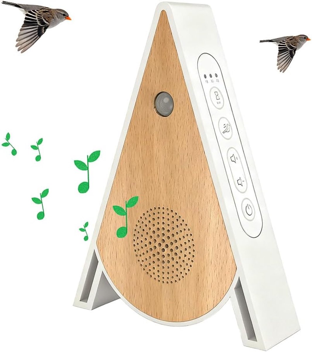 Vogeltjilp doos met timer - Bewegingsmelder - Natuurgeluiden - Ontspanning in badkamer - SnelShoppen