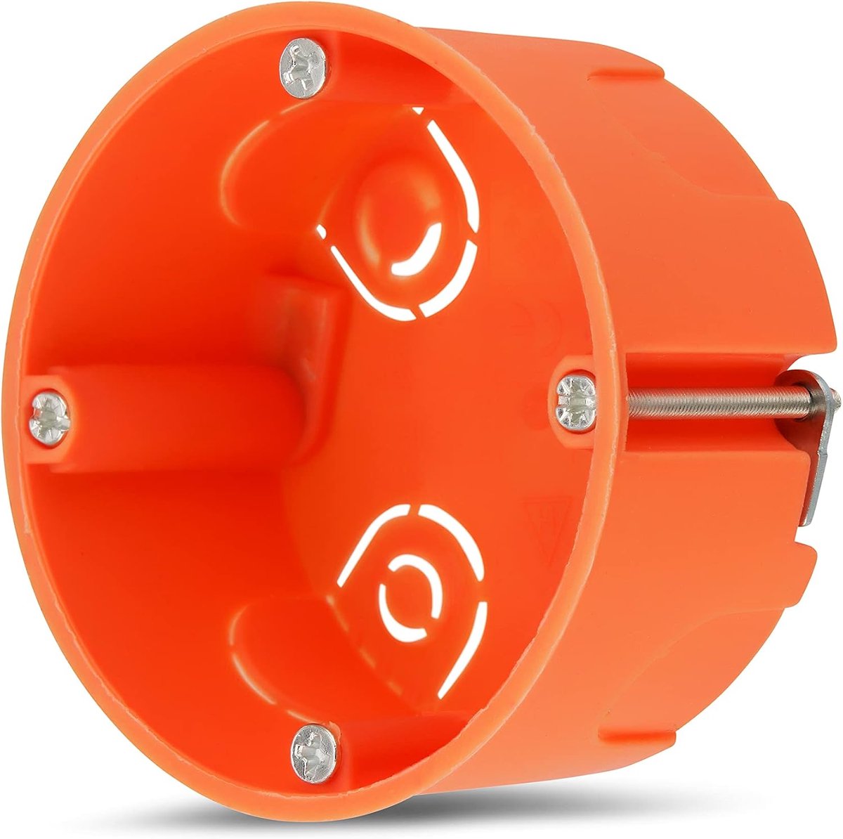 Hollewanddoos – hollewanddozen 25 stuks, Ø 68 mm, 35 mm diep, schroeven – oranje