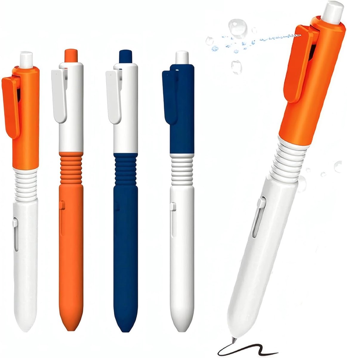 Spuitende schrijfbare pennen, spuit waterpistolen pen spuit voor spuittruc zwembad tuin strand buiten