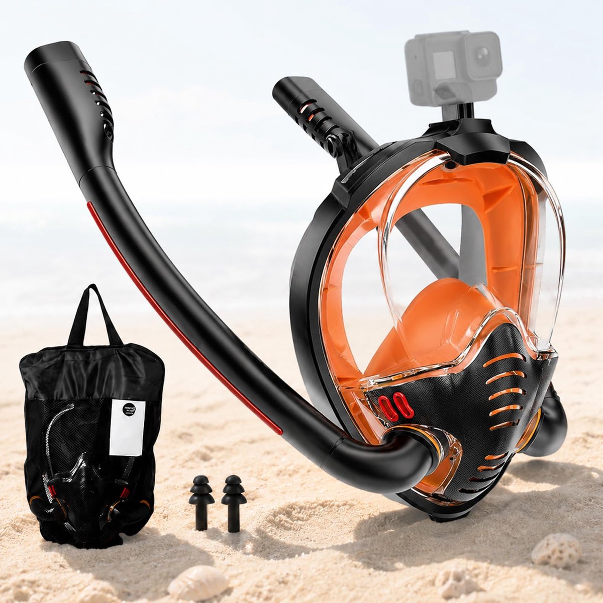 Snorkelset volwassenen - snorkelmasker met dubbele adembuizen - ideaal voor helder zicht onder water - SnelShoppen