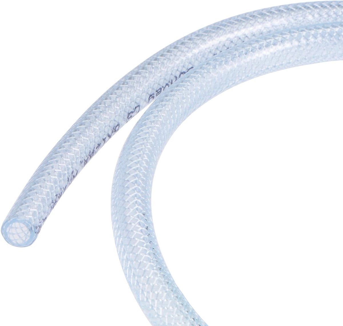 sourcing map Gevlochten versterkte pvc-slang 8 mm ID 1 m transparante hoge druk voor waterslang