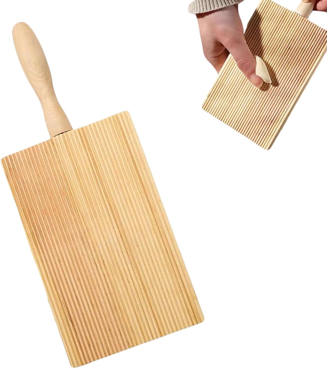 Pastamachine, houten gnocchi plank voor het bereiden van zelfgemaakte pasta, een onmisbaar accessoire voor liefhebbers van ambachtelijke pasta, gnocchi, macaroni