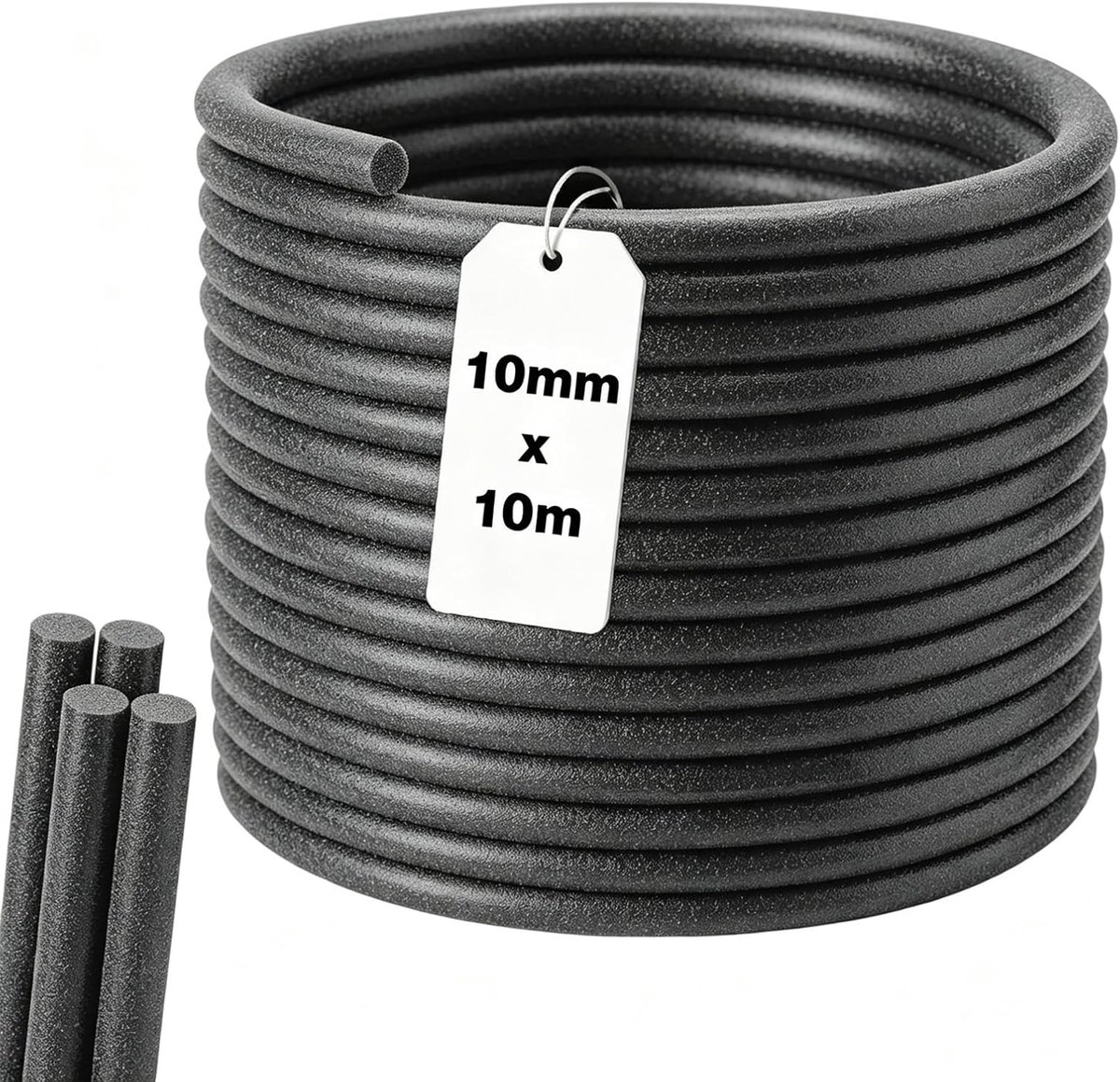 10m voegenvulprofiel Ø 10 mm PE rond koord | Waterdicht, verouderingsbestendig afdichtingskoord voor voegen aan muren, deuren, ramen en plafonds