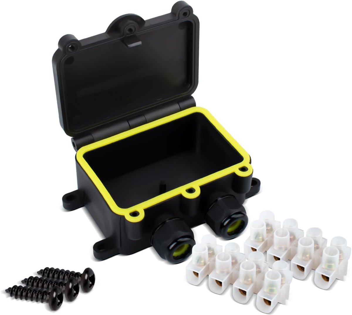 1 stuks elektrische aansluitdoos waterdicht, buiten waterdichte kabel aansluitdoos LF-2068-2H, 2 manieren voor draad diameter 3,5 tot 10 mm
