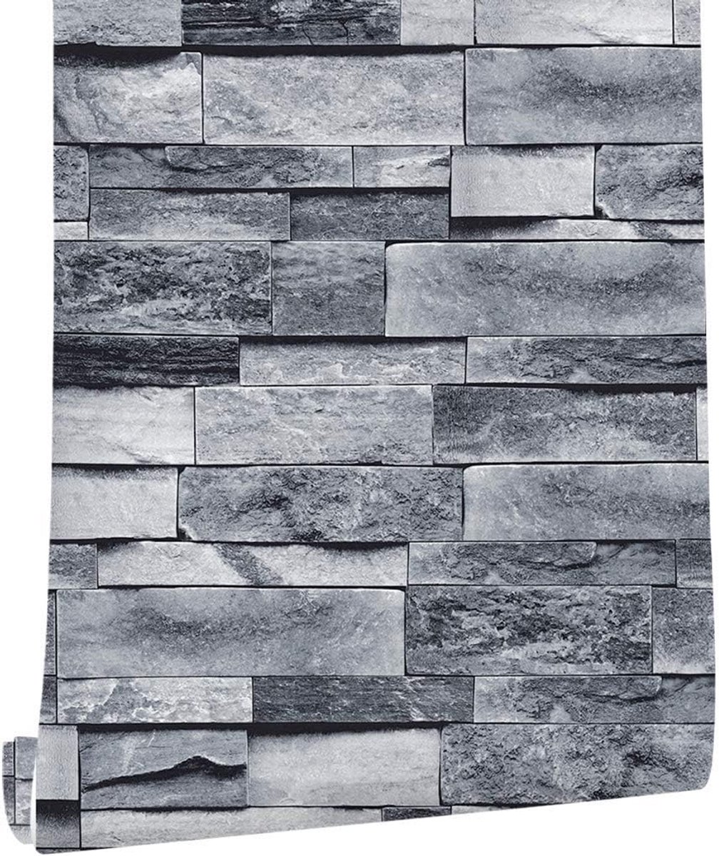 Behang schil en plak 3D-effect blokken vintage namaak baksteen, getextureerd zelfklevend behang voor de keukenkasten, backsplash, open haard, wasruimte accent muurdecoratie