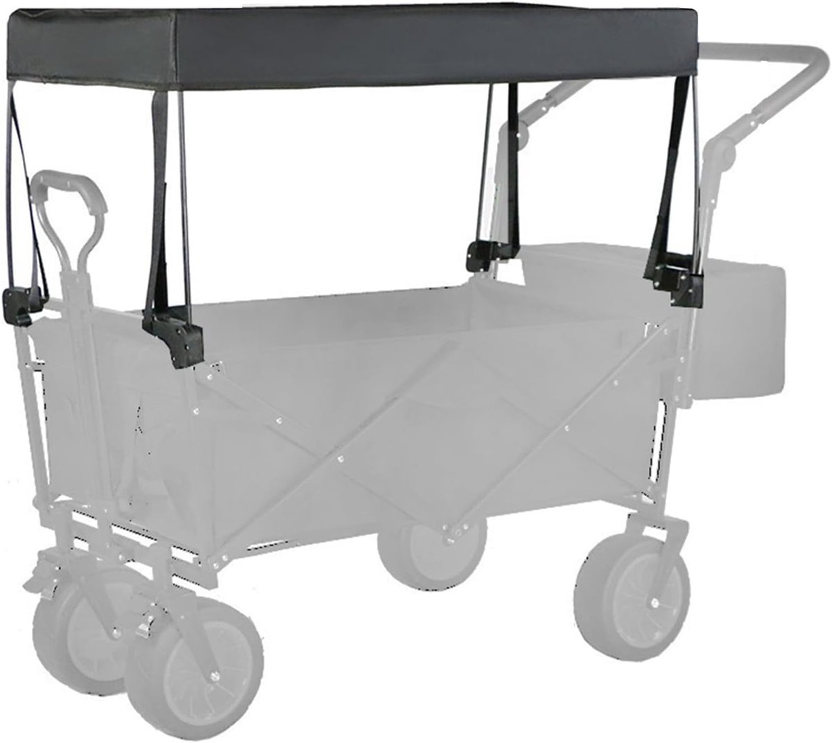 Luifel voor bolderkar, opvouwbaar, regenhoes, bolderkar, luifel, schaduwcover voor kinderen, opvouwbaar, strand, push pull wagon cart, vervanging, waterdicht, afneembaar