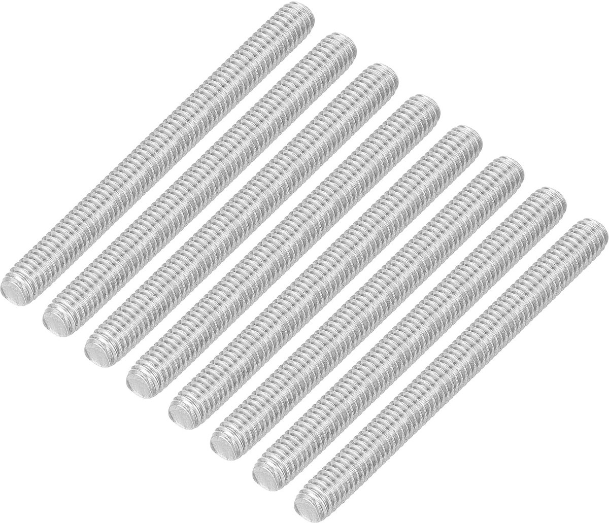 8 stuks draadstangen, M4 x 45 mm roestvrij staal 304 klinknagels stang rechtse schroefdraad M4-0.7 voor montage van meubels en machines