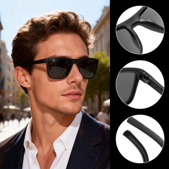 4 Stks Zonnebril Met Zwart Frame, High-Definition Winddichte Glazen, Praktische Outdoor Zonnebril, Geschikt Voor Fietsen, Rijden, Vissen En Andere Scènes. — afbeelding 2
