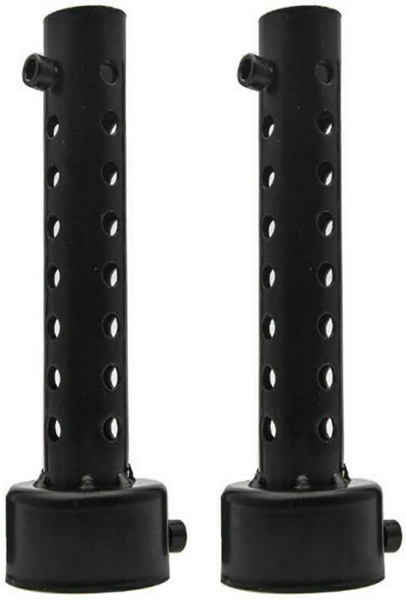 2 STKS Universele 48mm Motorfiets Uitlaatdemper Motorfiets Uitlaat Kan Insert Baffle Silencer DB Killer Verwijderbaar (zwart)
