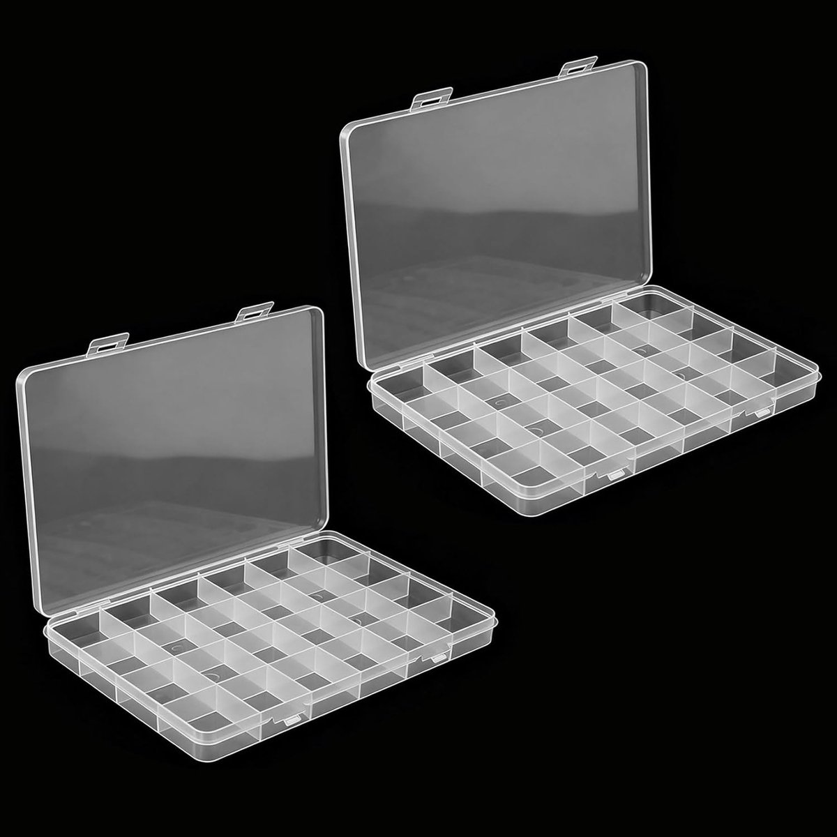 Sorteerboxen voor Kleine Onderdelen - Transparant - Set van 2 - Perfect voor Organisatie - SnelShoppen
