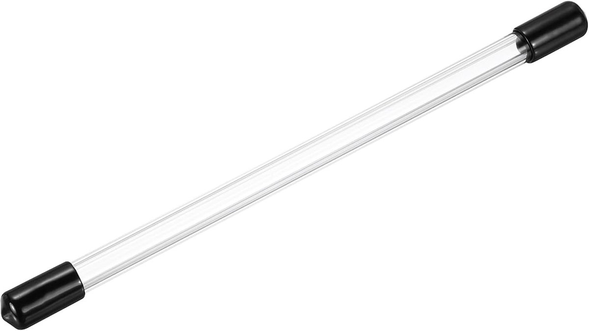 Transparante opbergbuis 5,5 x 10 mm kleine ronde kunststof buis met doppen, stijve container fles 200 mm voor geconserveerde artikelen