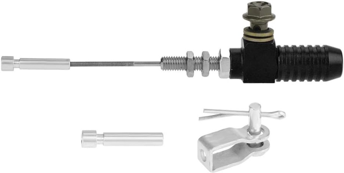 Kupplungs Bremspumpe M10x125mm Universal Hydraulikkupplung Hauptbremszylinder Stangen Bremspumpe(Schwarz) hydraulische