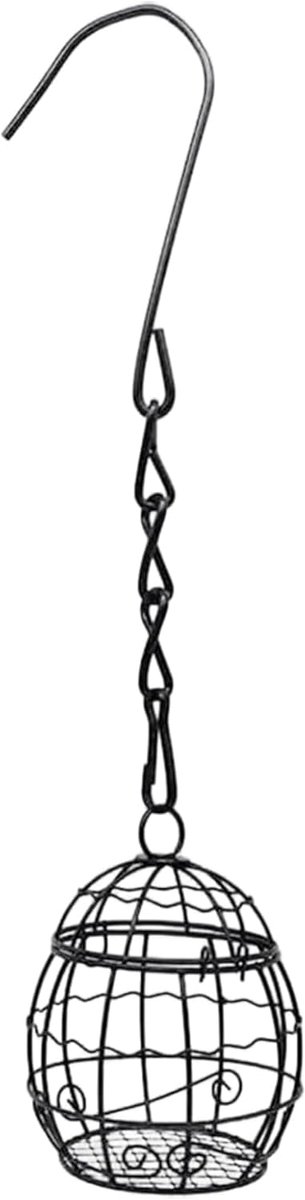 Houder Voor Vetbollen Voor Vogels Ophangbaar Metalen Voederstation Voor | Uitgerust Met Haak En Eekhoornbestendig Vetbolvoeder Voor Buitengebruik In Tuin, Erf, Terras, Ac