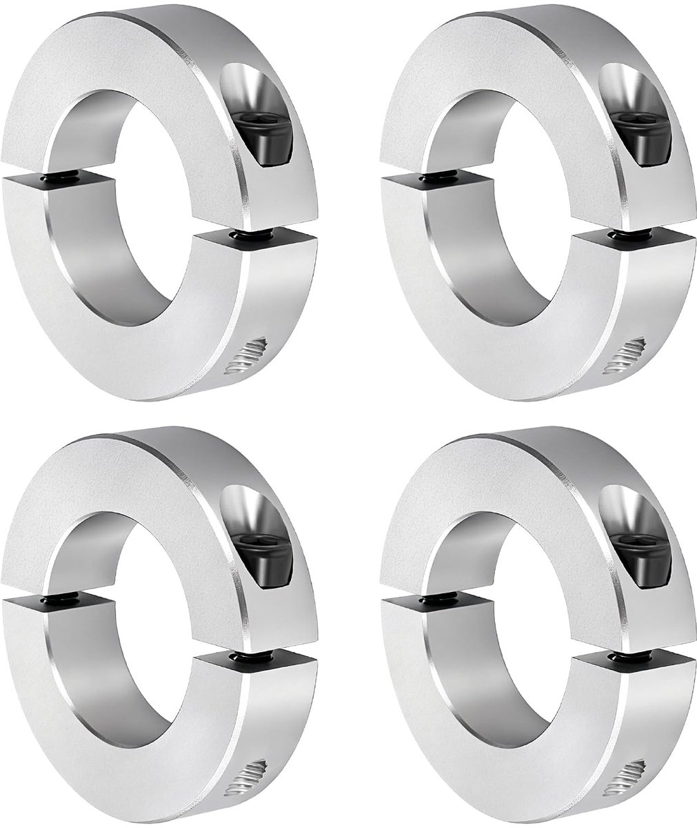 4 stuks instelringen, diepteaanslag dubbele verdeling, 15 mm, asklem, schroefklem, 35 mm OD, 12 mm breedte, stop, positiebevestiging, katrol, machine, gereedschap
