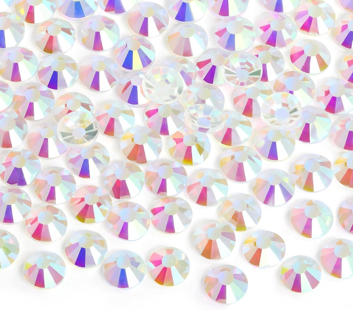Achterkant glas strass edelstenen ronde diamanten strass voor nageldecoratie