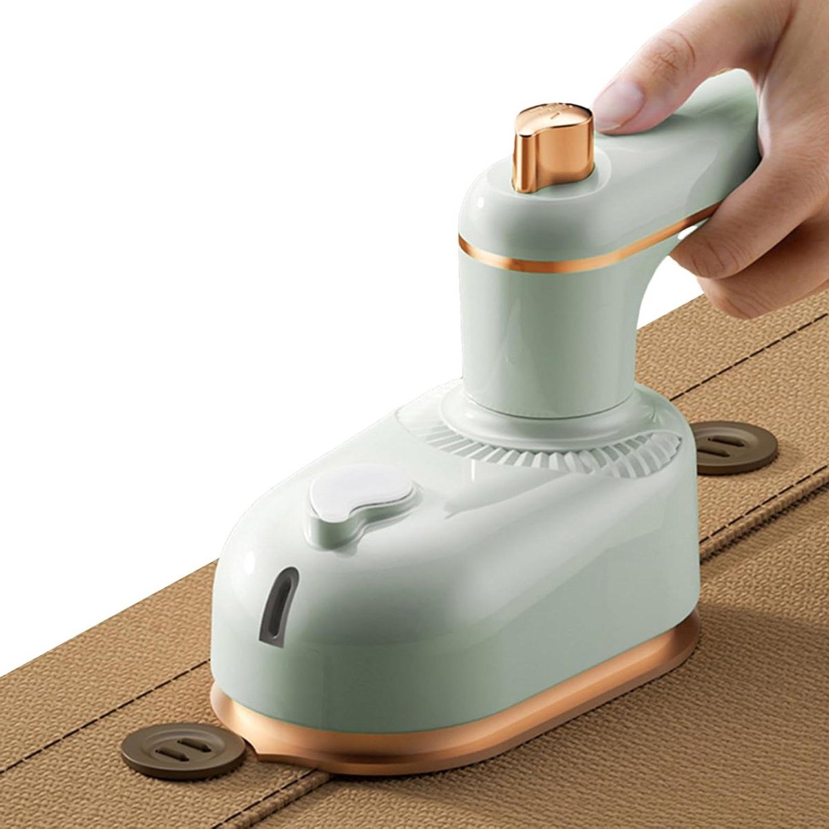 Reisstomer Kleding - Stoomapparaat Handheld - Kreukels Verwijderen - Rotatie Verstelbaar - 340 g - Lichtgroen