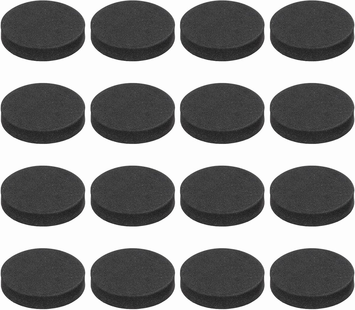 16 stuks isolatievoeten voor eenzijdige luidsprekers, 25 mm x 5 mm antislip pads van schuim, schokabsorberend, versterkerhouder, voetmat voor, zwart