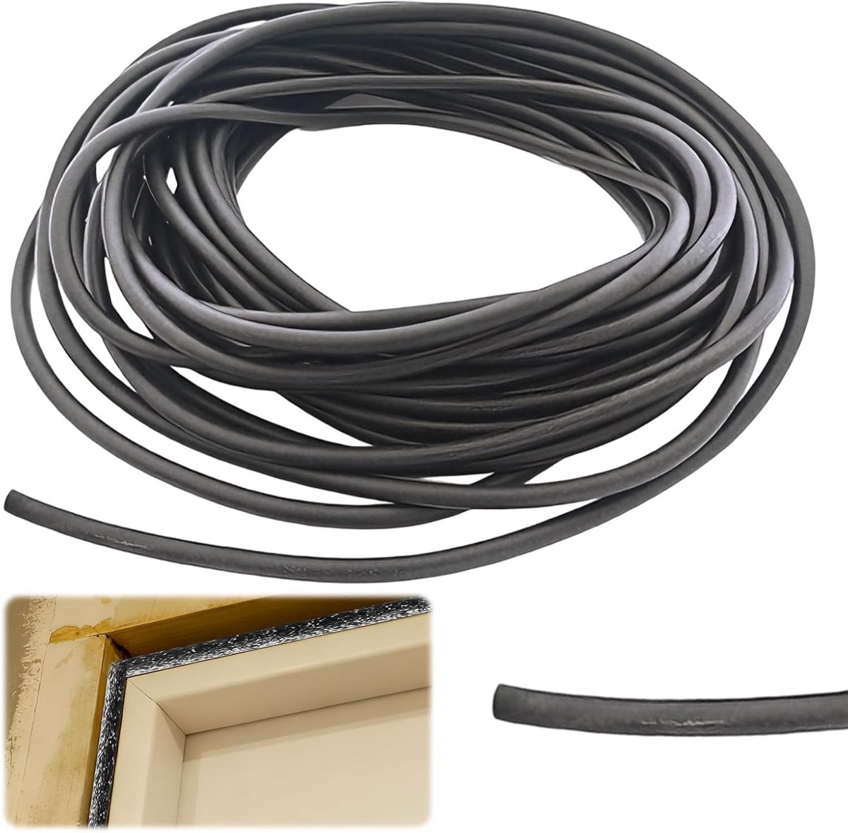 4 mm × 10 m – rond snoer van PE-schuim, flexibel voegprofiel voor het afdichten van smalle voegen aan ramen en deuren, energie-efficiënt, eenvoudig te gebruiken en vochtbestendig