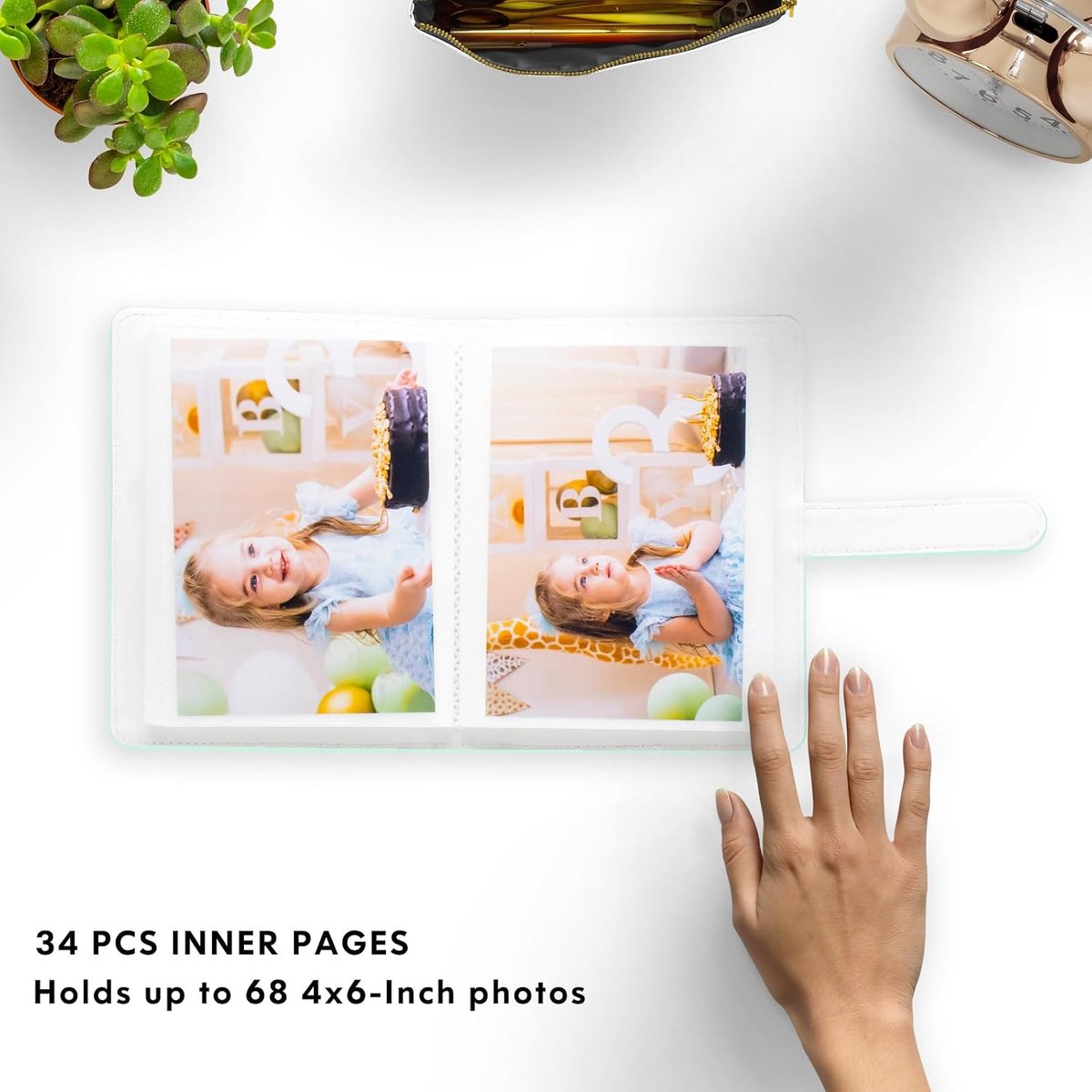 Fotoboek 10 x 15 Foto's - 68 Compartimenten - Premium Vegan Leer - Ideaal voor het bewaren van herinneringen - ShopVlot