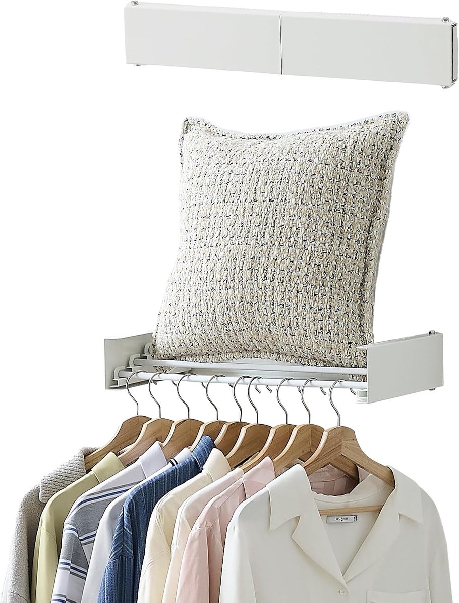 Kleding droogrek 50cm - opvouwbaar - wandmontage - ruimtebesparend - ShopVlot